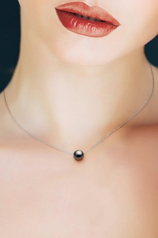 Collier - Or blanc et perle de culture de Tahiti