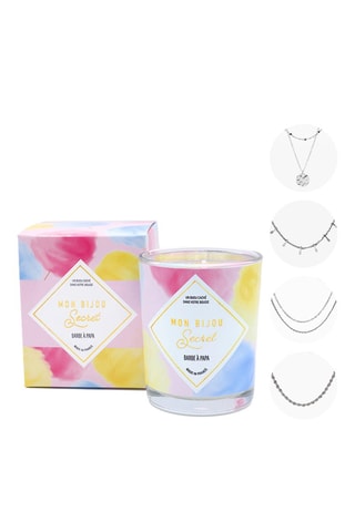 Bougie parfumée et collier  Barbe à papa