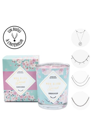 Bougie parfumée et collier Cerisier en fleur