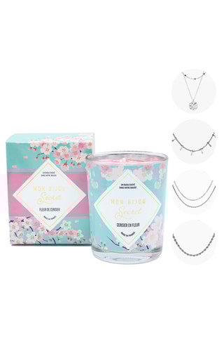Bougie parfumée et collier Cerisier en fleur