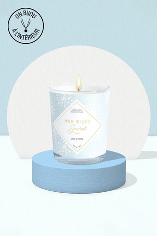 Bougie parfumée et collier Voile de coton