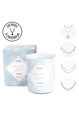Bougie parfumée et collier Voile de coton