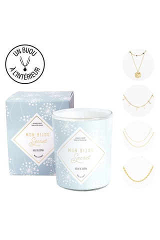 Bougie parfumée et collier Voile de coton