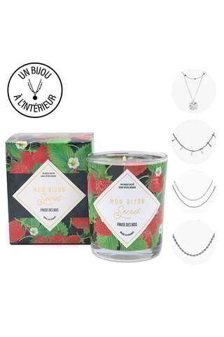 Bougie parfumée et collier  Fraise des bois