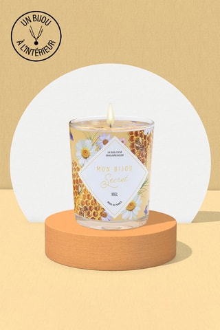 Bougie parfumée et collier  Miel