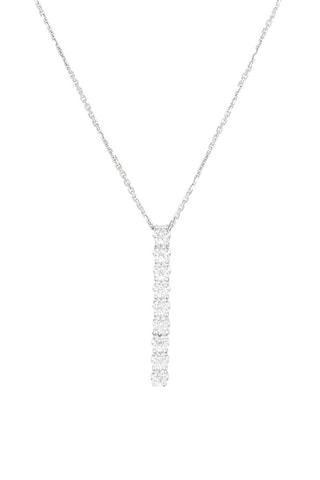 Pendentif Rangée 9 Diamants  - Or blanc et diamants