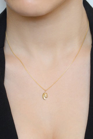 Pendentif Indien Plume Or jaune