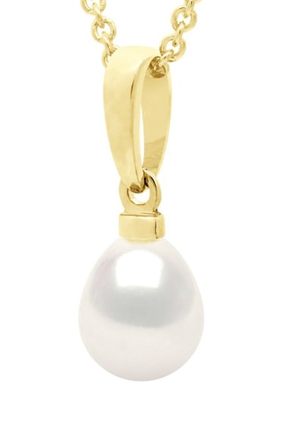 Pendentif - Argent plaqué or jaune et perle d'eau douce