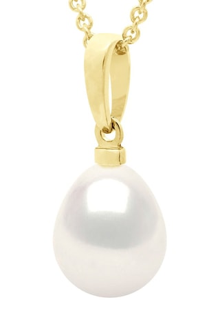 Pendentif - Argent plaqué or jaune et perle d'eau douce