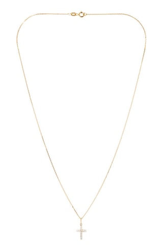 Pendentif Croix Vérité  Or jaune