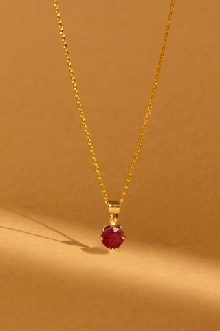 Pendentif Puce  Or jaune et rubis