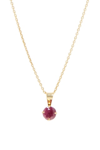 Pendentif Puce  Or jaune et rubis