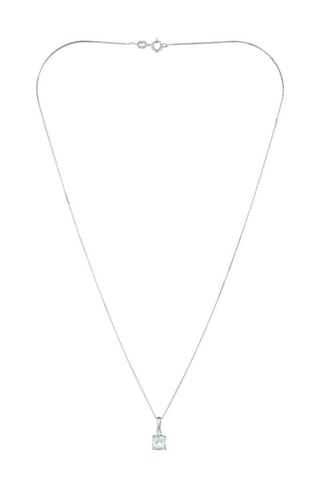 Pendentif Tonga Or blanc, diamant et topaze