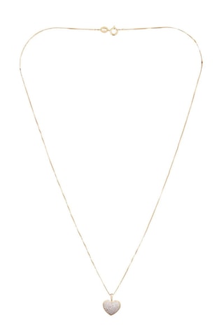 Pendentif Coeur Or jaune et diamants