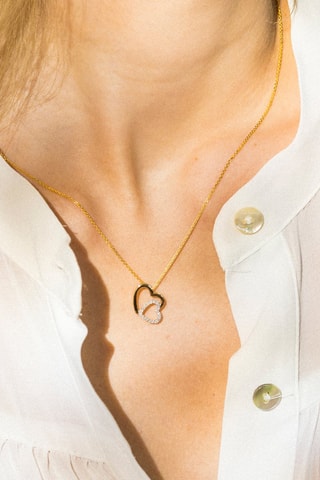 Pendentif Two Ever Or jaune et diamants