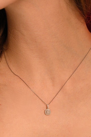 Pendentif The one Or blanc et diamants