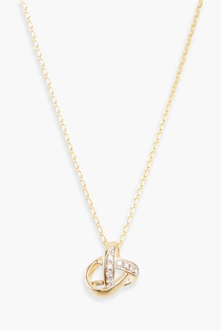 Pendentif Noeud Elegance  Or jaune et diamants