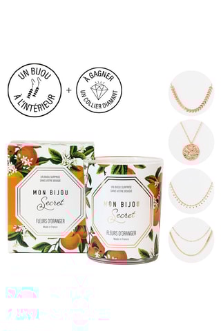 Bougie et bijou secret - Fleur d'oranger