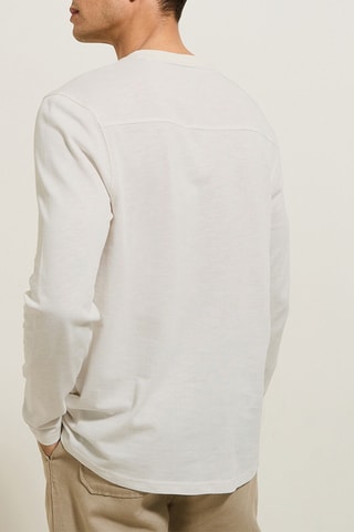 $T-shirt slim en coton biologique - Ecru