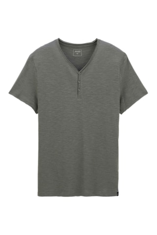 $T-shirt slim en coton biologique - Kaki