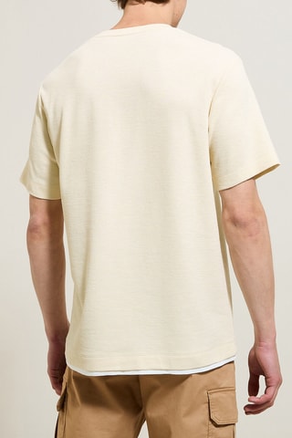 $T-shirt relaxed - Ecru chiné