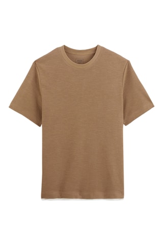 $T-shirt relaxed - Camel chiné