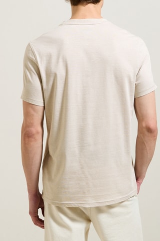 $T-shirt slim en coton biologique - Beige