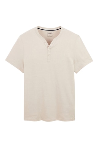 $T-shirt slim en coton biologique - Beige
