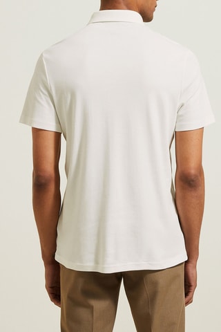 $Polo slim en coton biologique - Blanc
