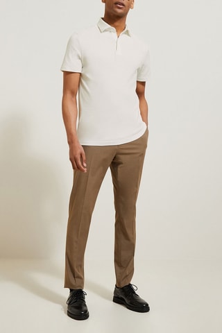 $Polo slim en coton biologique - Blanc
