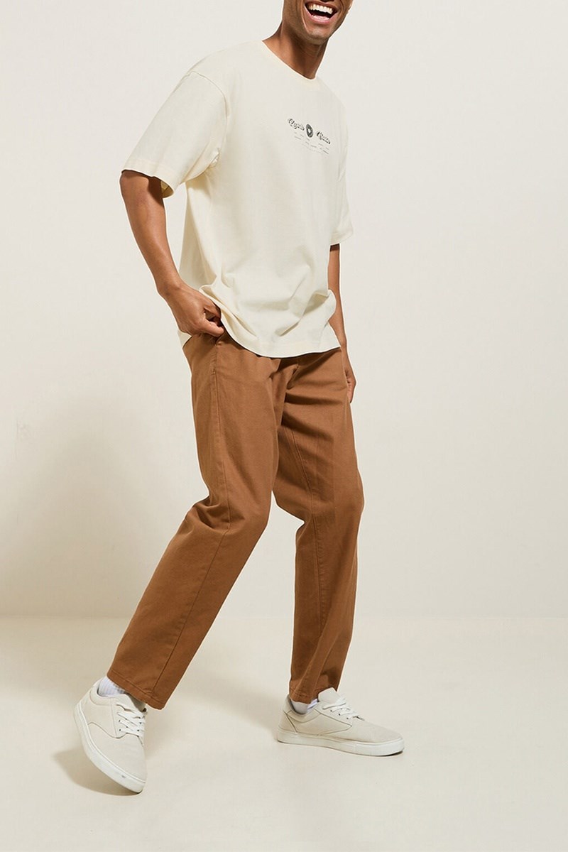 $T-shirt en coton biologique - Beige