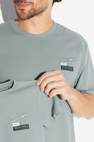 $T-shirt en coton biologique - Gris