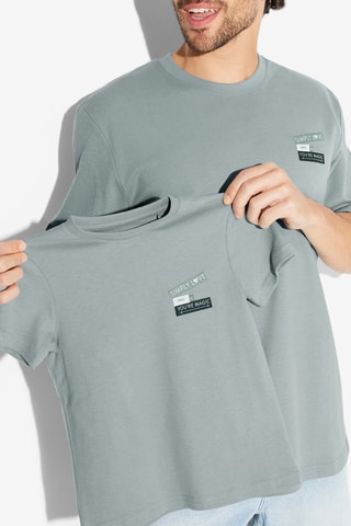 $T-shirt en coton biologique - Gris