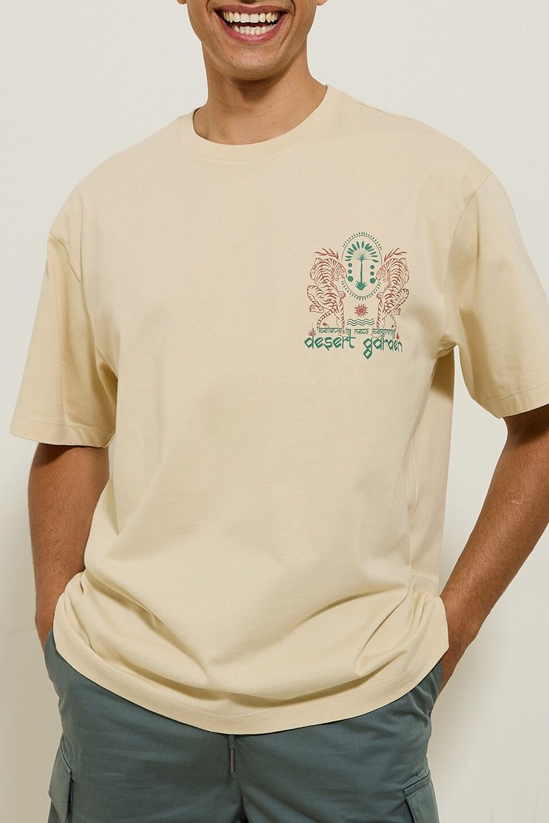 $T-shirt relaxed - Beige