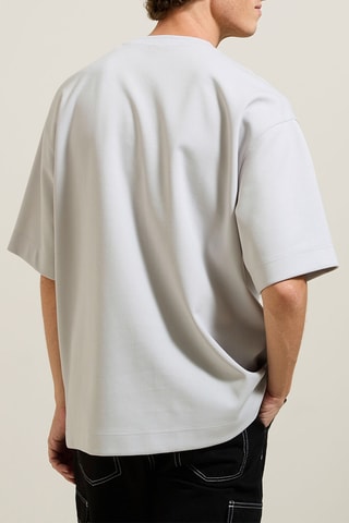 $T-shirt oversize en coton biologique - Gris clair