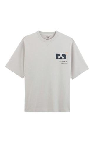 $T-shirt oversize en coton biologique - Gris clair