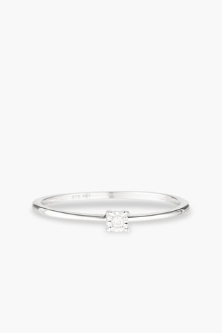 $Solitaire Pure Or blanc et diamant