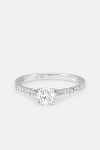 $Solitaire Royal Or blanc et diamants
