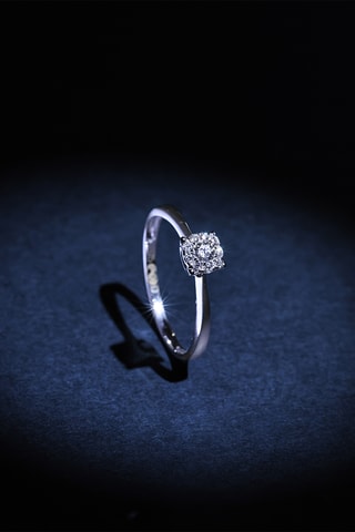 $Bague Brillant Lucia 17 ct - Or blanc