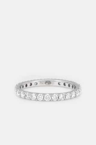 $Bague Tour Complet Lumineux - Or blanc et diamants