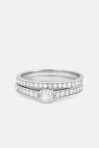 $Bague Amour éclatant - Or blanc et diamants 
