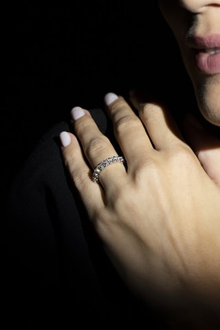 $Bague Alliance Only You - Or blanc et diamants
