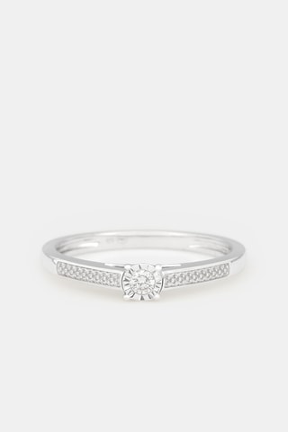 $Solitaire Antique - Or blanc et diamants