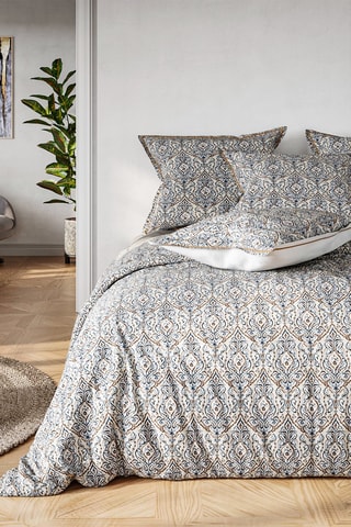$Parure de couette en coton 57 fils/cm² Marga - Bleu et rouge