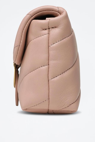 $Sac bandoulière en cuir de mouton Love Puff Baby - Rose poudré - Pinko