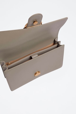 $Sac bandoulière en cuir Love One Classic - Taupe - Pinko