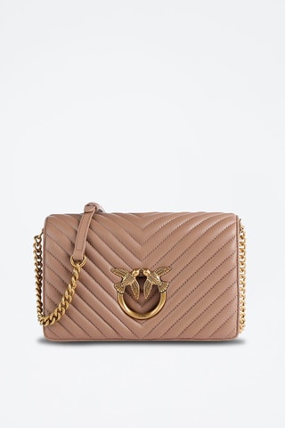 $Sac bandoulière en cuir Classic Love - Vieux rose - Pinko