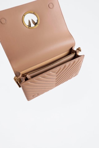 $Sac bandoulière en cuir Classic Love - Vieux rose - Pinko