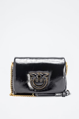 $Sac bandoulière en cuir Love Click Puff Baby - Noir - Pinko