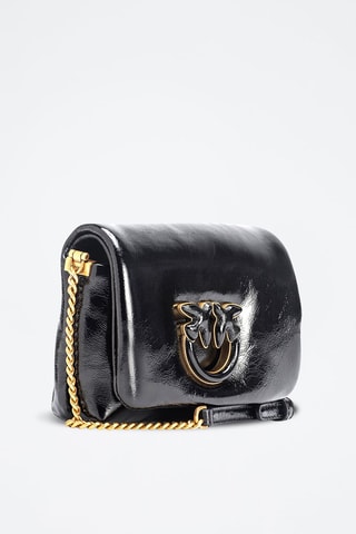 $Sac bandoulière en cuir Love Click Puff Baby - Noir - Pinko